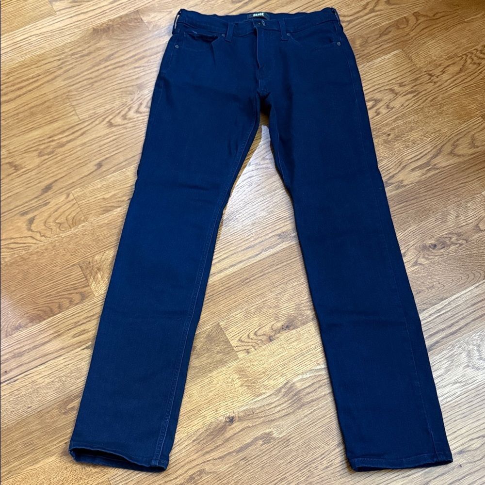 PAIGE Federal Slim Straight Jeans Mens 29 Dark Wash Stretch Denim Premium